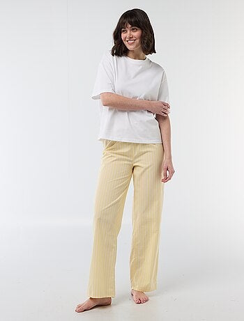 Pantalon de pyjama en popeline rayé