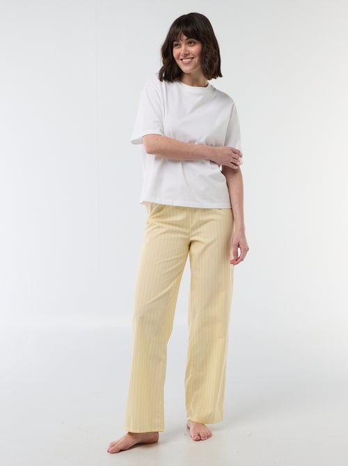 Pantalon de pyjama en popeline rayé - Kiabi