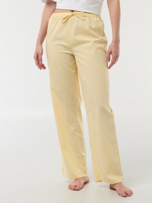 Pantalon de pyjama en popeline rayé - Kiabi