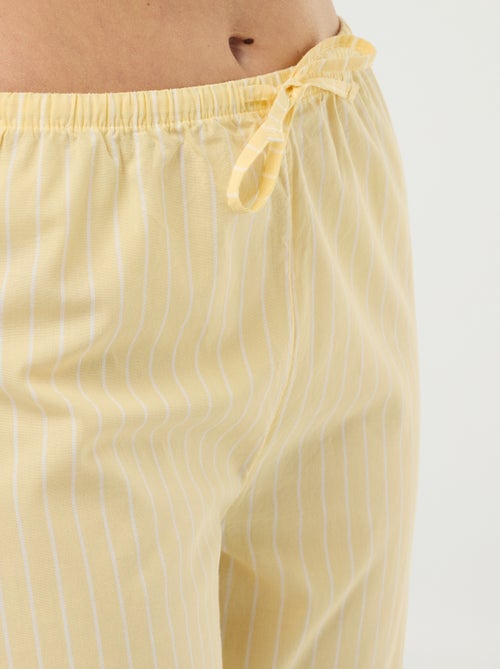 Pantalon de pyjama en popeline rayé - Kiabi