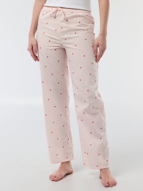 Pantalon de pyjama en popeline rayé - Kiabi