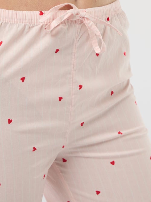Pantalon de pyjama en popeline rayé - Kiabi