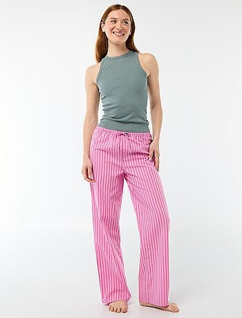 Pantalon de pyjama en popeline rayé