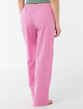 Pantalon de pyjama en popeline rayé