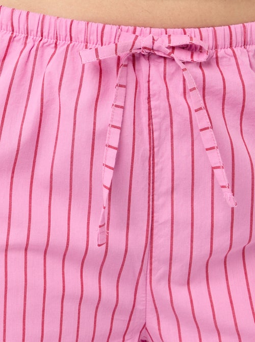 Pantalon de pyjama en popeline rayé - Kiabi