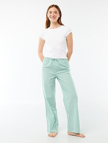 Pantalon de pyjama en popeline rayé