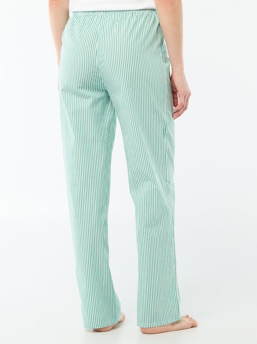 Pantalon de pyjama en popeline rayé - Kiabi