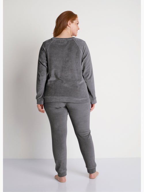 Pantalon de pyjama en velours côtelé - Afibel - Kiabi