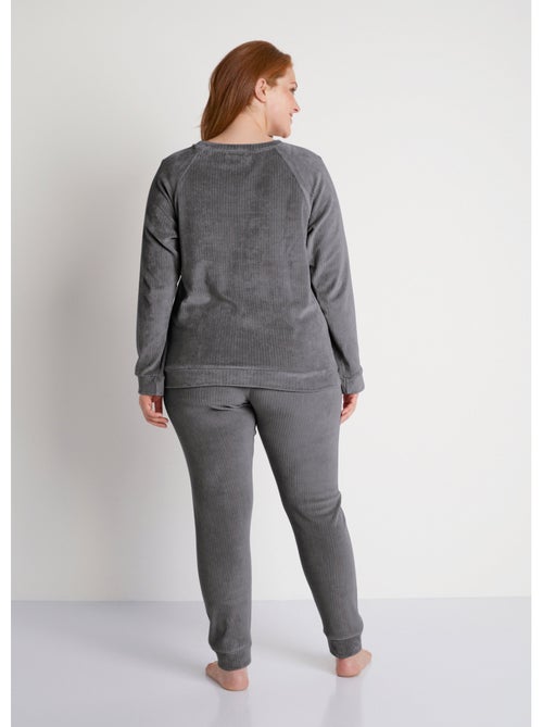 Pantalon de pyjama en velours côtelé - Afibel - Kiabi