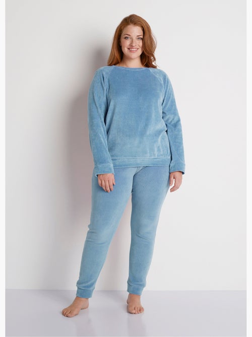 Pantalon de pyjama en velours côtelé - Afibel - Kiabi