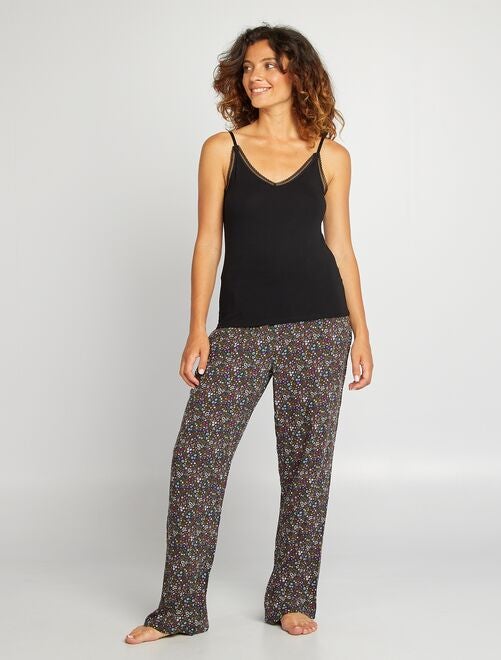 Pantalon de pyjama fleuri - Octobre Rose - Kiabi