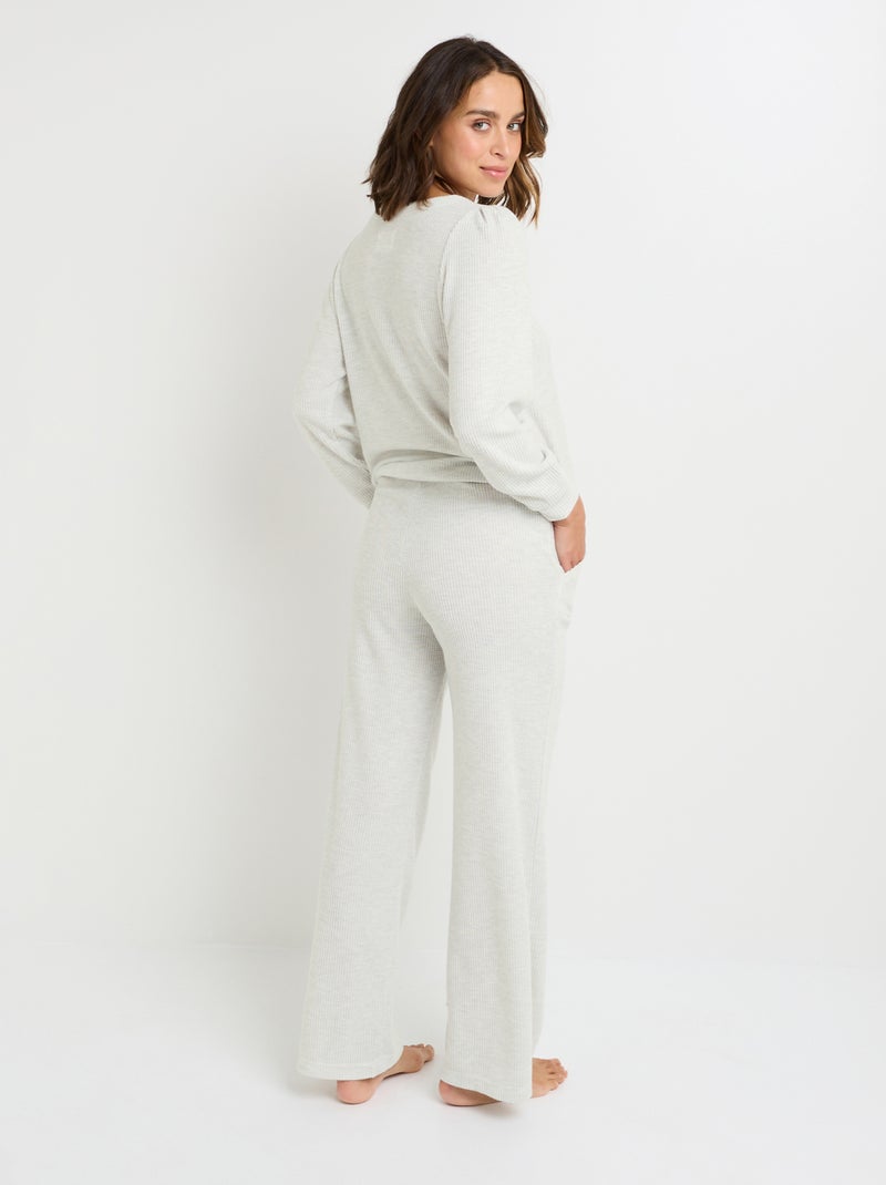 Pantalon de pyjama Gaufrette - RougeGorge Lingerie Gris clair - Kiabi