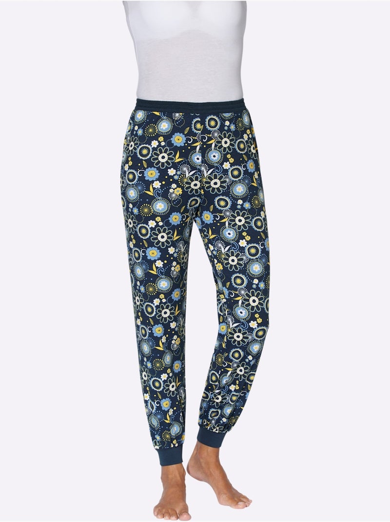 Pantalon De Pyjama Jersey Fin - Taille Standard - Moda Vilona Bleu Bleu marine - Kiabi