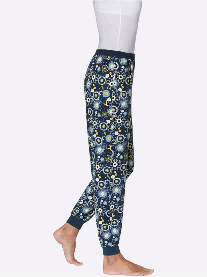 Pantalon De Pyjama Jersey Fin - Taille Standard - Moda Vilona Bleu Bleu marine - Kiabi