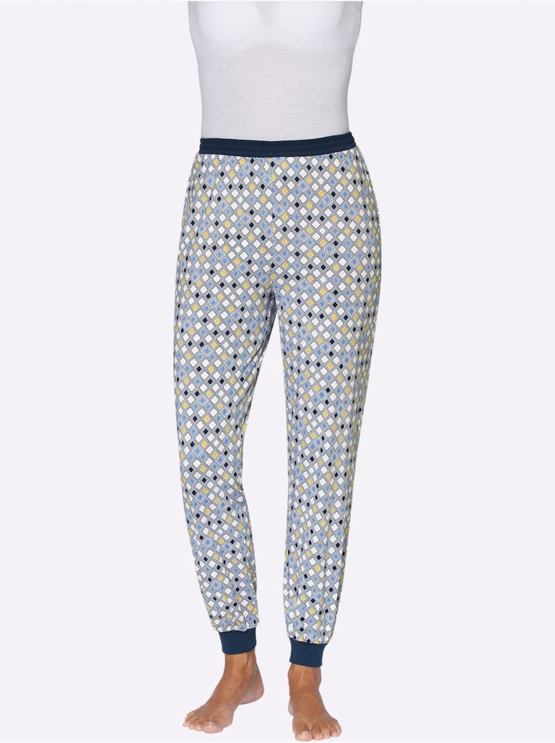 Pantalon De Pyjama Jersey Fin - Taille Standard - Moda Vilona Bleu ciel - Kiabi