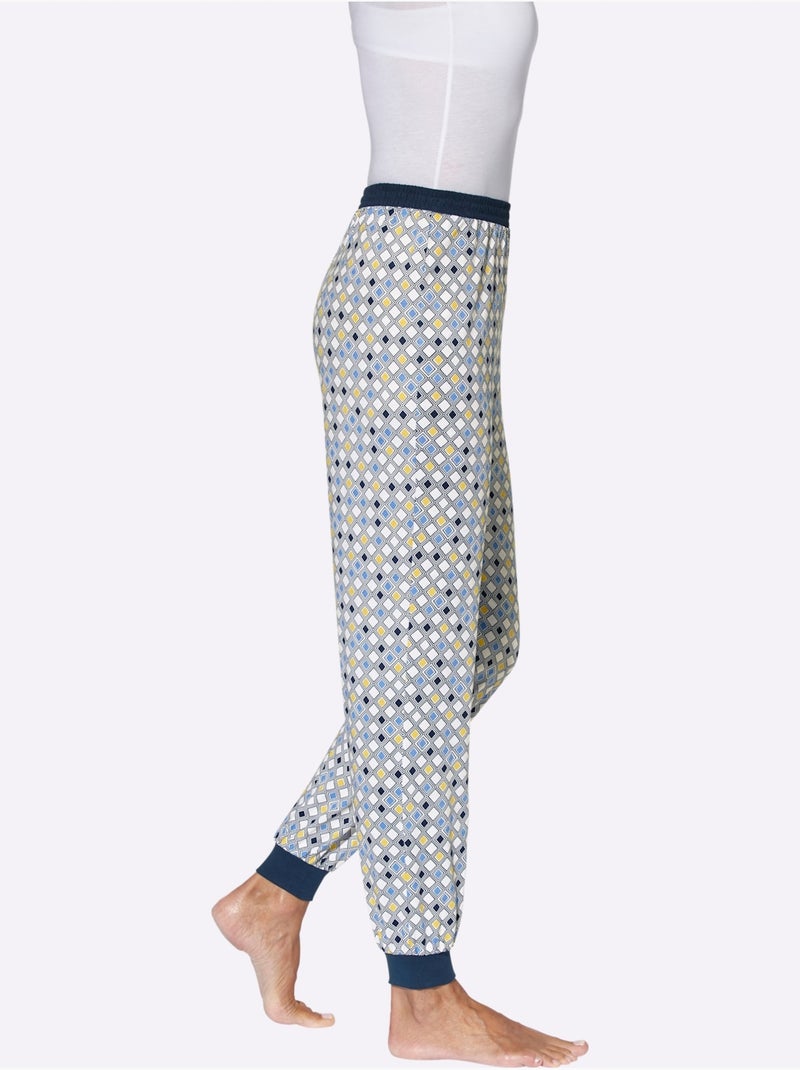 Pantalon De Pyjama Jersey Fin - Taille Standard - Moda Vilona Bleu ciel - Kiabi