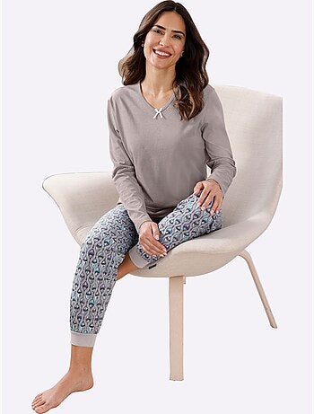 Pantalon de pyjama jersey fin - taille standard - moda vilona