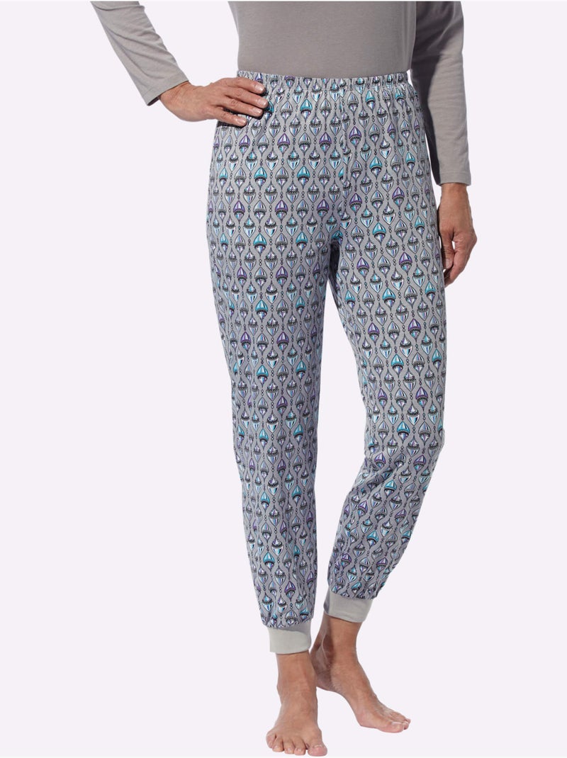 Pantalon de pyjama jersey fin - taille standard - moda vilona Gris - Kiabi