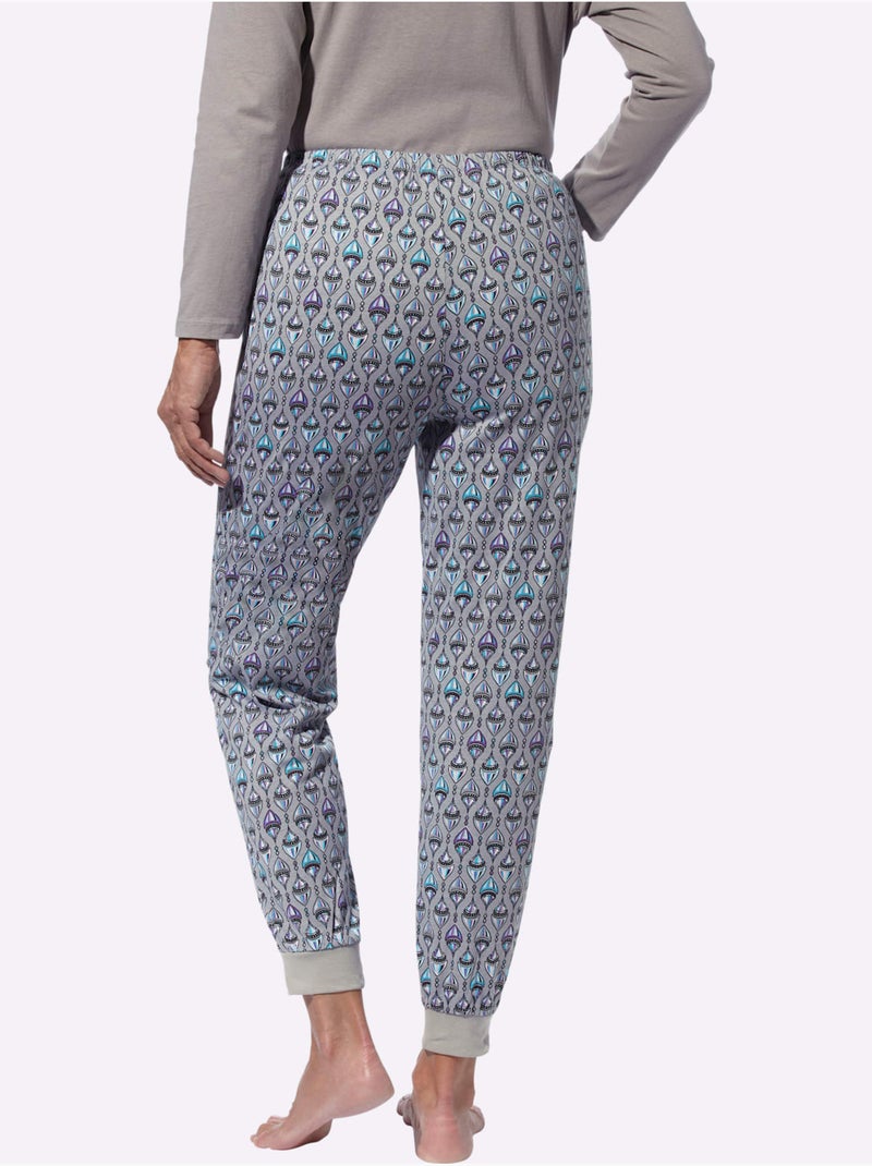 Pantalon de pyjama jersey fin - taille standard - moda vilona Gris - Kiabi