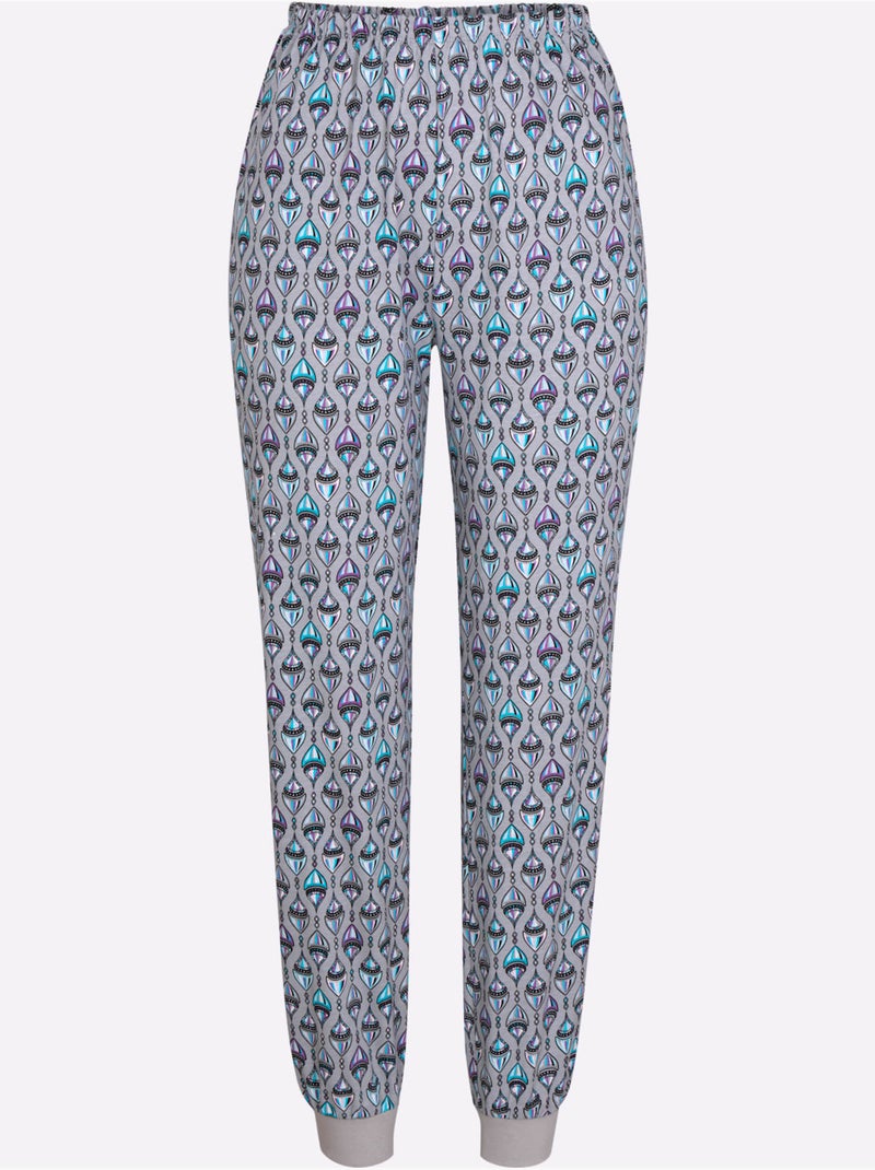 Pantalon de pyjama jersey fin - taille standard - moda vilona Gris - Kiabi