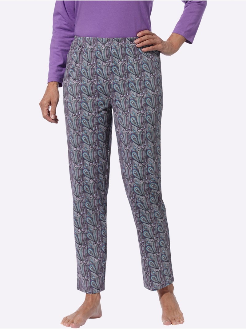 Pantalon de pyjama jersey fin - taille standard - moda vilona Gris Violet - Kiabi