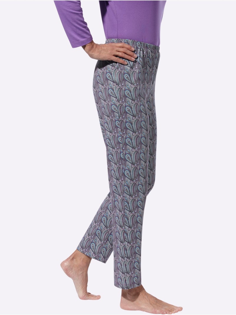 Pantalon de pyjama jersey fin - taille standard - moda vilona Gris Violet - Kiabi