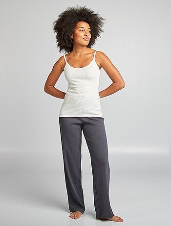 Pantalon de pyjama large rib