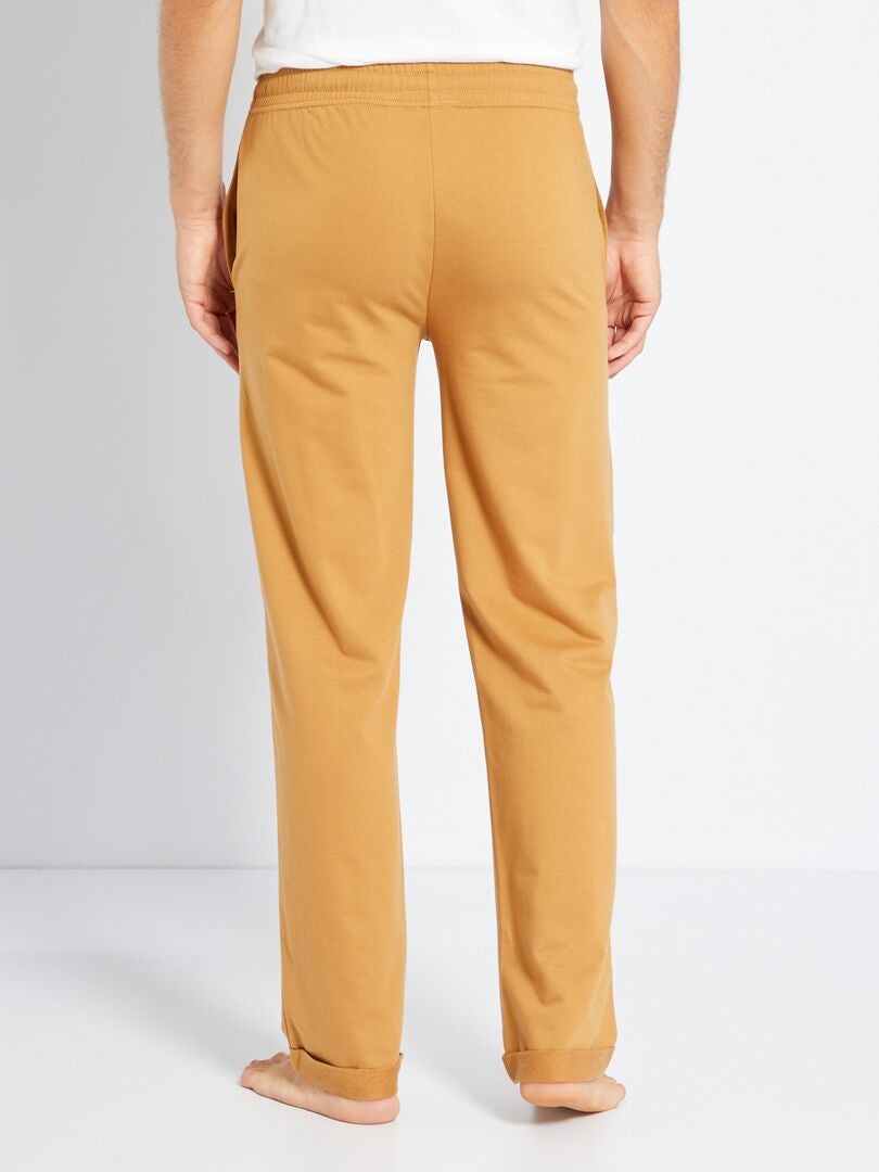 Pantalon de pyjama molleton léger camel - Kiabi