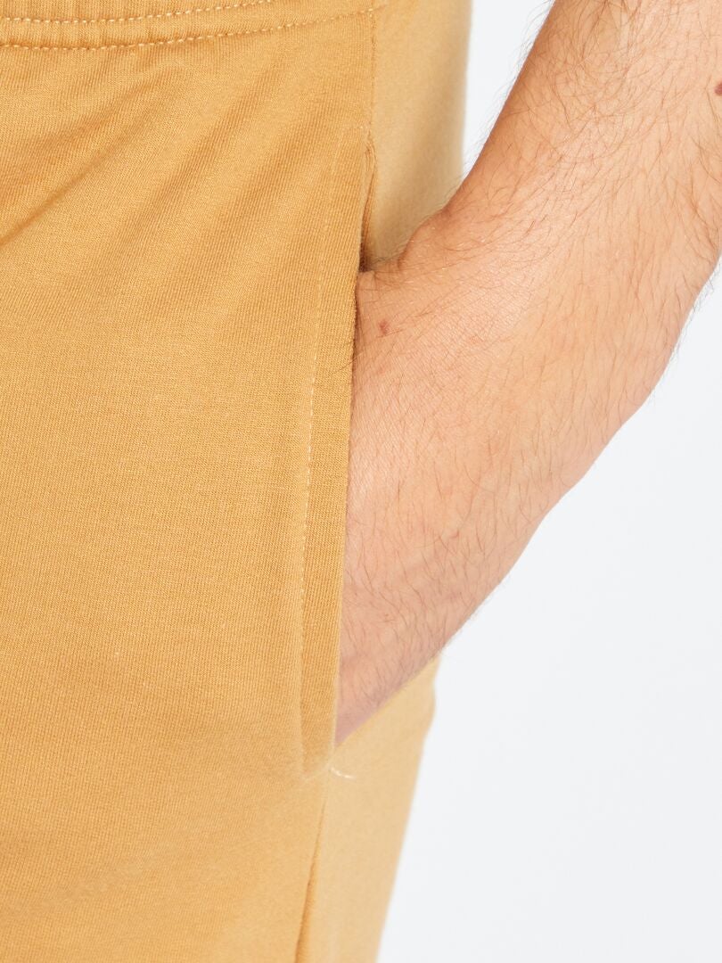 Pantalon de pyjama molleton léger camel - Kiabi