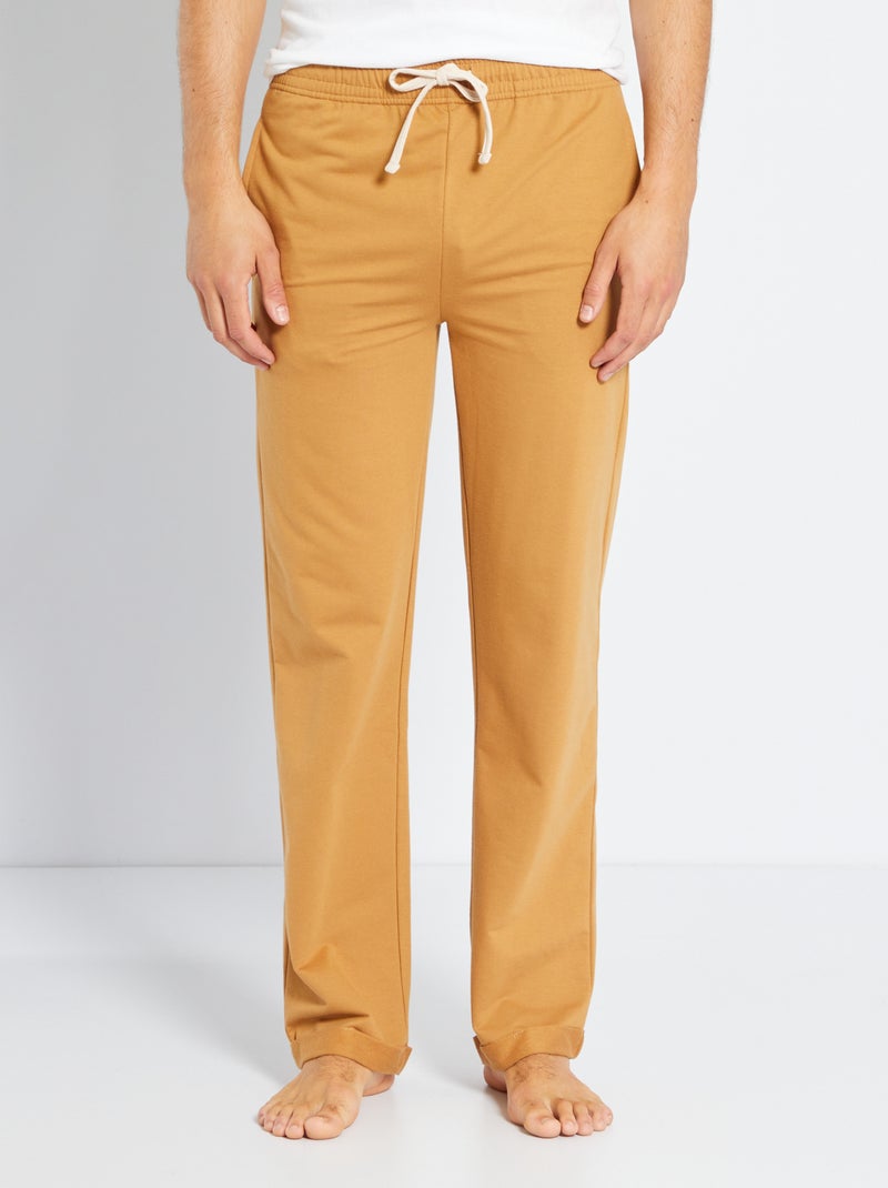 Pantalon de pyjama molleton léger camel - Kiabi