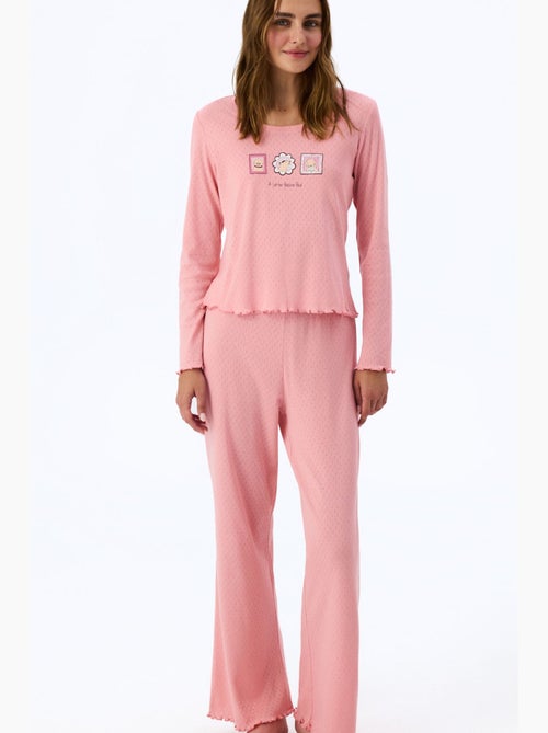 Pantalon de pyjama pointelle penti - Kiabi Pantalon de pyjama pointelle penti - Kiabi