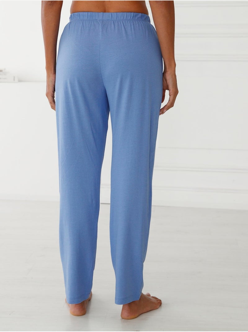 Pantalon de pyjama pur coton - DAXON Bleu lavande - Kiabi