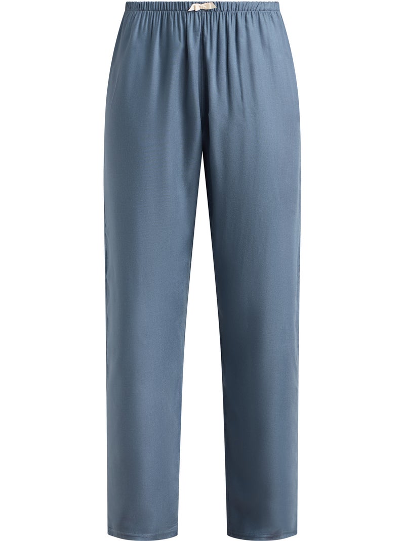 Pantalon de pyjama Slow Days Fresh Vibes Bleu denim - Kiabi