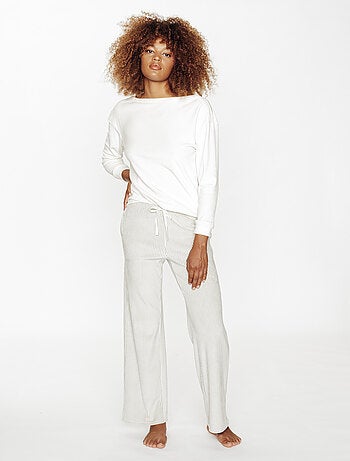 Pantalon de pyjama velours Fluffy - RougeGorge Lingerie