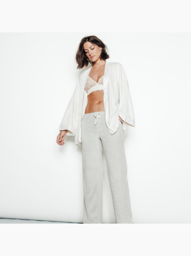 Pantalon de pyjama velours Fluffy - RougeGorge Lingerie Blanc Multicolore - Kiabi