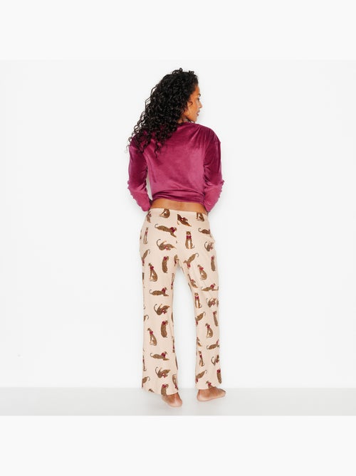 Pantalon de pyjama velours fluffy - rougegorge lingerie - Kiabi Pantalon de pyjama velours fluffy - rougegorge lingerie - Kiabi