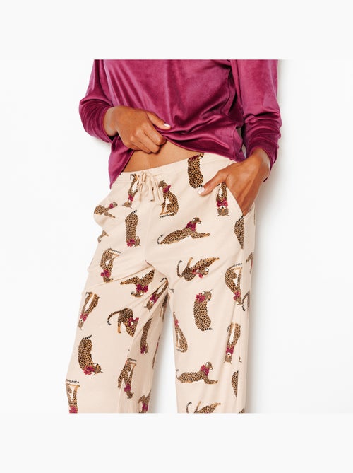 Pantalon de pyjama velours fluffy - rougegorge lingerie - Kiabi Pantalon de pyjama velours fluffy - rougegorge lingerie - Kiabi