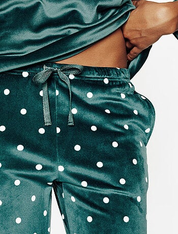 Pantalon de pyjama velours Fluffy - RougeGorge Lingerie