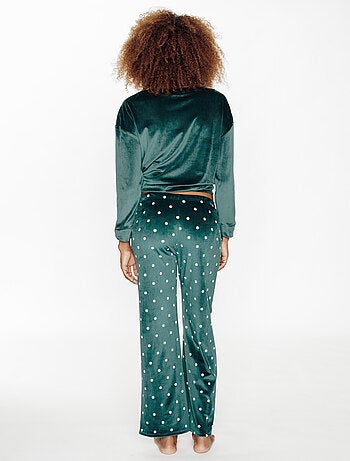 Pantalon de pyjama velours Fluffy - RougeGorge Lingerie
