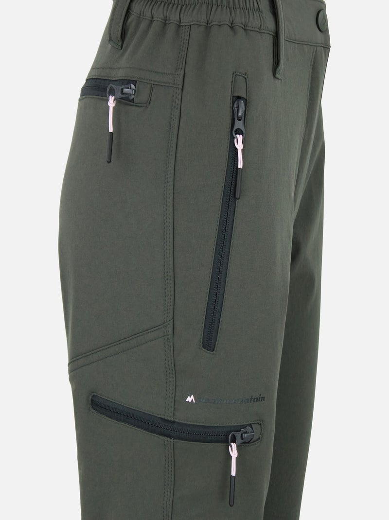 Pantalon de randonnée   ABOR - PEAK MOUNTAIN Kaki - Kiabi