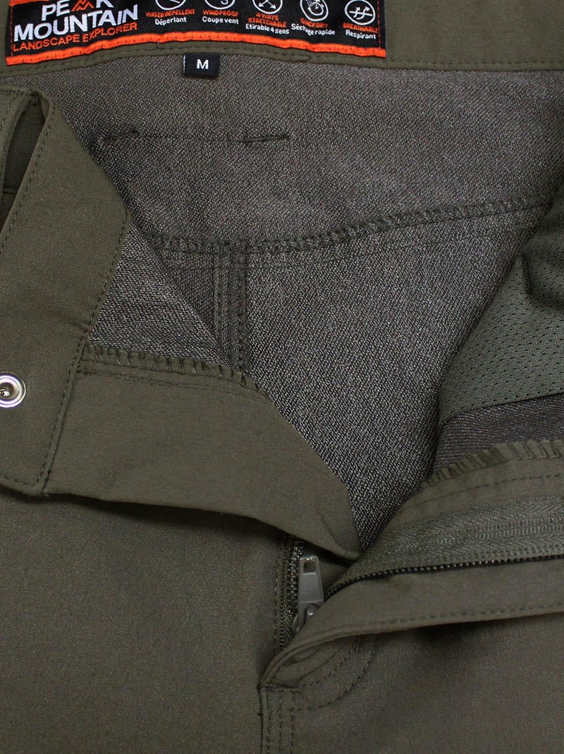 Pantalon de randonnée   CEBOR - PEAK MOUNTAIN Kaki - Kiabi