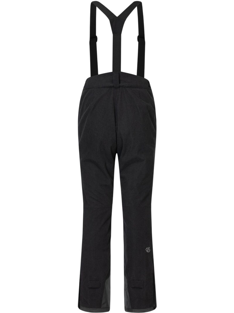 Pantalon de ski en velours côtelé à taille et bretelles ajustables diminish cord - dare 2b Noir - Kiabi