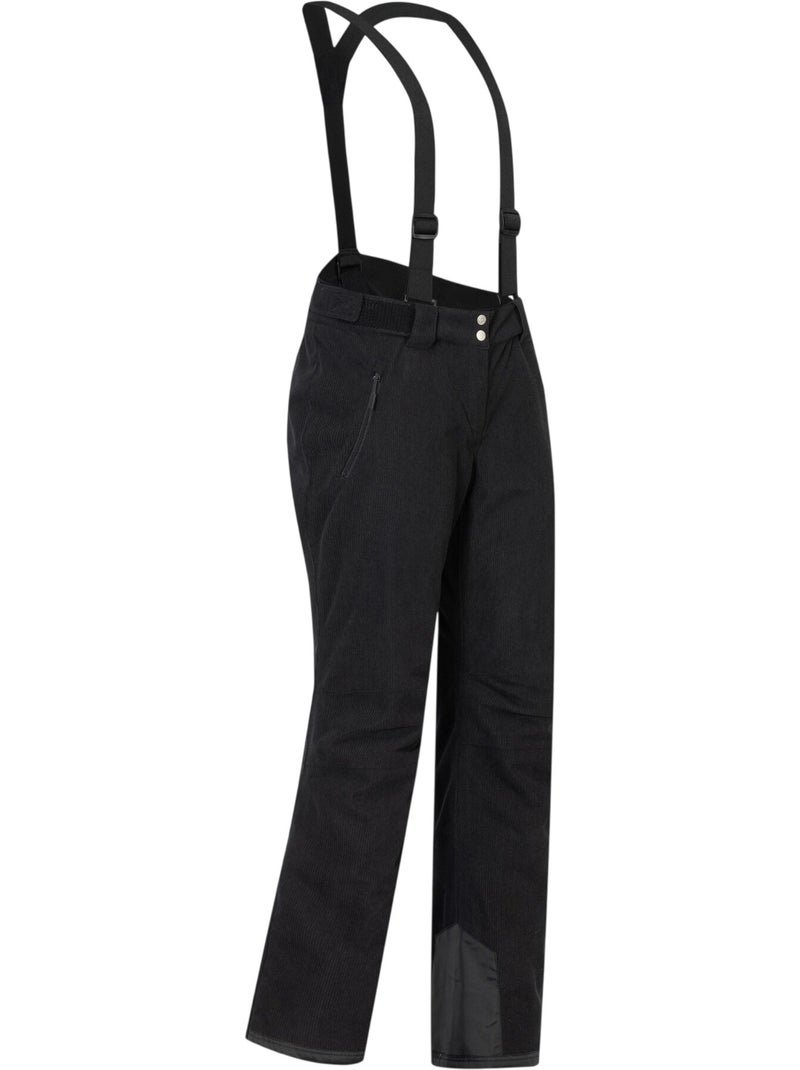 Pantalon de ski en velours côtelé à taille et bretelles ajustables diminish cord - dare 2b Noir - Kiabi