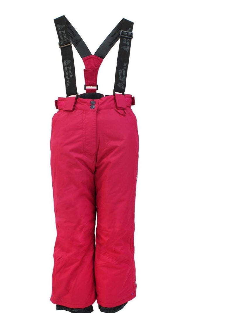 Pantalon de ski fille GEMIX - PEAK MOUNTAIN Rose fushia - Kiabi