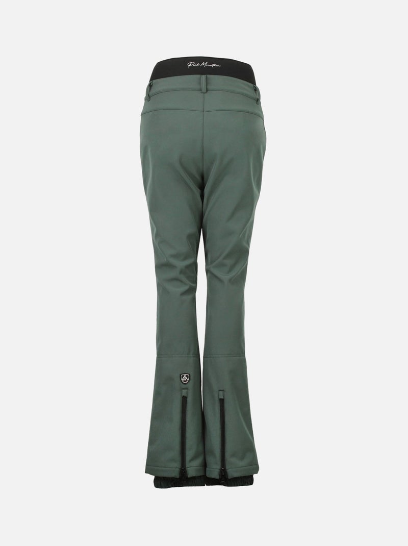 Pantalon de ski softshell   ADORA - PEAK MOUNTAIN Kaki - Kiabi