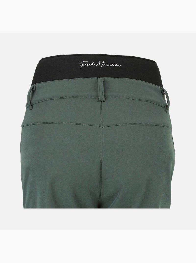 Pantalon de ski softshell   ADORA - PEAK MOUNTAIN Kaki - Kiabi