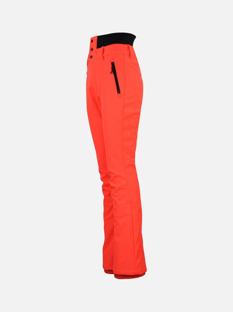 Pantalon de ski softshell   ADORA - PEAK MOUNTAIN Orange corail - Kiabi