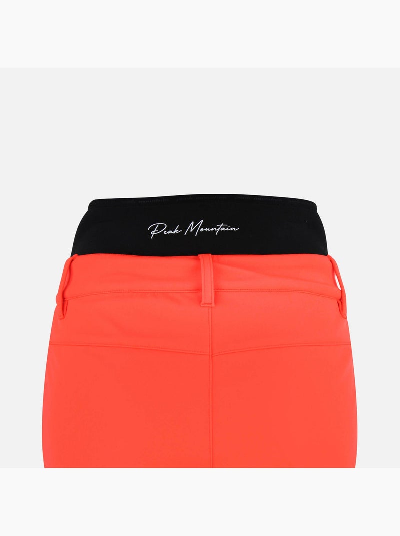 Pantalon de ski softshell   ADORA - PEAK MOUNTAIN Orange corail - Kiabi