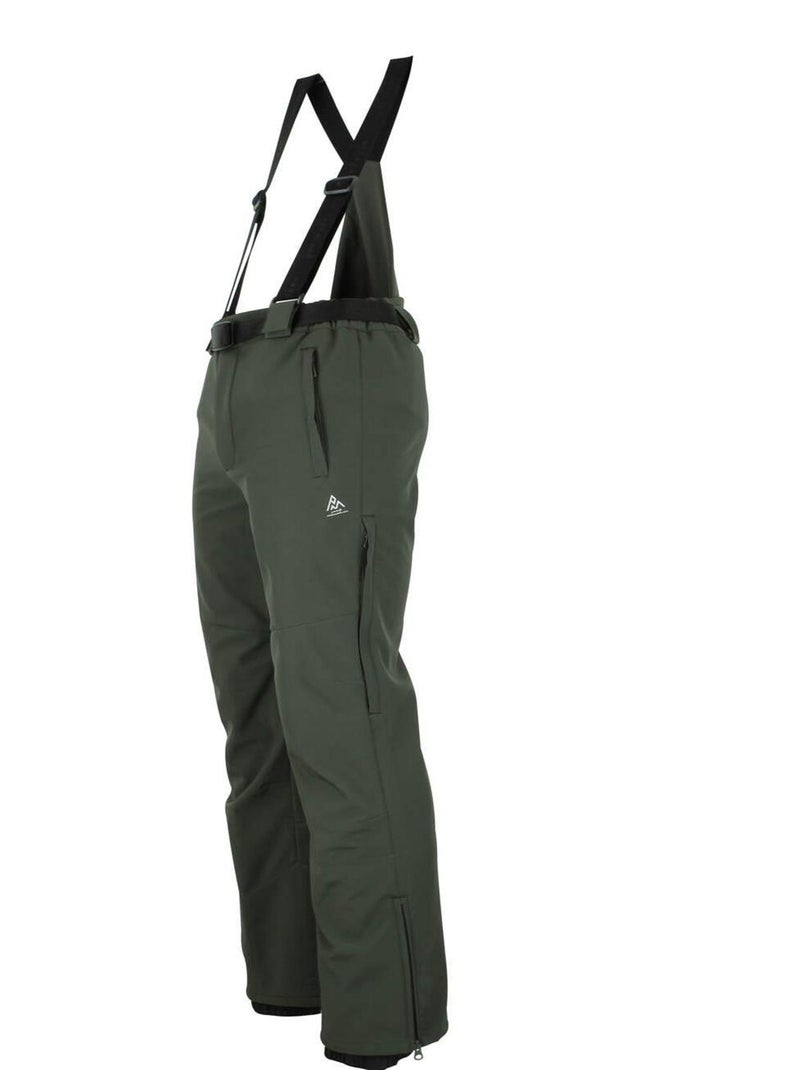 Pantalon de ski softshell   CANDALO - PEAK MOUNTAIN Kaki - Kiabi