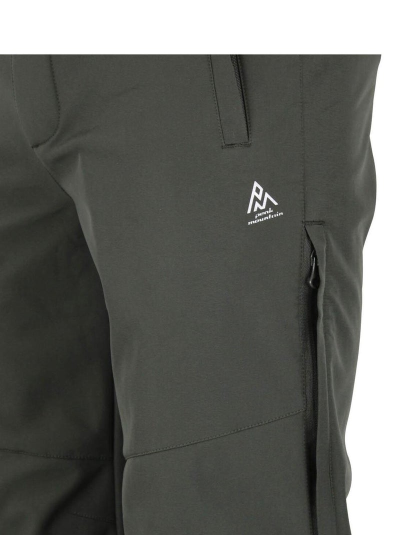 Pantalon de ski softshell   CANDALO - PEAK MOUNTAIN Kaki - Kiabi